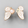 Butterfly Shape Alloy Enamel Adjustable Jean Button Pins FIND-WH0609-77KCG-05-1