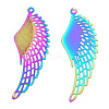 Spray Painted 304 Stainless Steel Filigree Big Pendants STAS-TAC0004-048E-2
