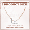 1Pc Glass Rondelle Beaded Necklaces NJEW-LP0007-23P-2