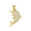 Brass Micro Pave Cubic Zirconia Pendants FIND-Z023-02C-1
