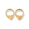 304 Stainless Steel Double Horns Hoop Nose Rings LS-AJEW-D306-08G-1