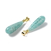 Natural Amazonite Teardrop Pendants G-Q005-03G-05-2