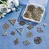 56Pcs 14 Style Tibetan Style Alloy Links connectors FIND-SC0002-14-7