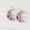 Moon 304 Stainless Steel Dangle Earrings WG43EF9-05-1