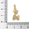 Brass Micro Pave Cubic Zirconia Pendants KK-C140-01G-3