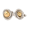Ring & Round 304 Stainless Steel Stud Earrings for Women X-EJEW-U003-19-2