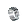 201 Stainless Steel Wide Band Rotating Finger Rings FS-WGEF0B4-08-1