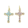 Real 18K Gold Plated Brass Micro Pave Cubic Zirconia Pendants KK-A209-19G-2