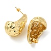 Rack Plated Teardrop Hammered Brass Stud Earrings for Women EJEW-Z048-15B-G-2
