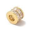 Rack Plating Brass Cubic Zirconia European Beads KK-G458-14G-2
