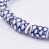 Handmade Blue and White Porcelain Beads PORC-G002-03-2