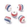 Independence Day Themes Wood European Beads WOOD-I014-01C-2