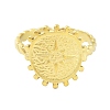 Real 18K Gold Plated 304 Stainless Steel Open Cuff Rings for Women RJEW-B061-01G-01-2