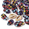 Printed Natural Cowrie Shell Beads SSHEL-R047-01-E01-1