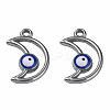 304 Stainless Steel Enamel Pendants STAS-N087-50-03P-2