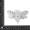 304 Stainless Steel Crystal Rhinestone 3D Insect Connector Charms STAS-H236-11C-P-3