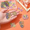 12Pcs 6 Style MARDI GRAS Carnival Double-Sided Transparent Acrylic Pendant SACR-CJ0001-67-4