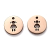 Ion Plating(IP) 304 Stainless Steel Charms LS-STAS-F261-03RG-1