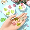 DIY Flower Leaf Acrylic Dangle Earring Jewelry Making Kits DIY-YW0010-07-5