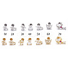 Stainless Steel Micro Pave Clear Cubic Zirconia Internally Threaded Labrets WGBE4CC-02-4