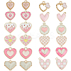 48Pcs 12 Styles Alloy Enamel Pendants ENAM-SC0007-73-1