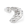 Brass Open Cuff Rings for Women RJEW-D016-03P-2