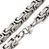 Non-Tarnish 201 Stainless Steel Byzantine Chain Necklaces NJEW-V0292-07-2