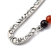 Tibetan Style Carved Alloy Bookmark AJEW-JK00161-01-3