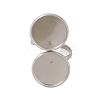 Non-Tarnish 304 Stainless Steel Open Cuff Ring Findings STAS-E124-05L-P-2