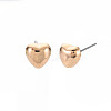 Heart Stud Earrings for Women EJEW-S213-02A-01G-RS-2