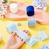 4 Rolls 4 Colors Frayed Polyester Ribbon OCOR-TA0002-87C-7