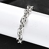 304 Stainless Steel Cable Chain Bracelets for Women LS-BJEW-Q050-01C-P-5