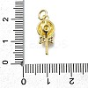 Brass Micro Pave Cubic Zirconia Pendants KK-K400-42G-01-3