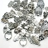 Tibetan Style Alloy Owl Pendants TIBEP-PH0001-02AS-1