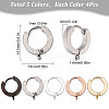 SUNNYCLUE 20Pcs 5 Style Stainless Steel Huggie Hoop Earrings Findings STAS-SC0004-51-2