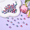 2 Strands 2 Colors Handmade Polymer Clay Beads Strands CLAY-YW0002-29-2