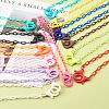 13Pcs 13 Colors Personalized ABS Plastic Cable Chain Necklaces NJEW-JN03483-6