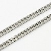 Tarnish Resistant Curb Chain Necklace for Men NJEW-F027-12-2