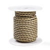 Braided Cowhide Leather Cord NWIR-N005-01O-3mm-1