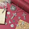 100Pcs 10 Styles Tibetan Style Alloy Pendants TIBEP-CJ0003-52-6