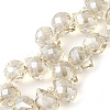 Electroplate Glass Beads Strands EGLA-D030-17O-1