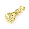 Brass Pave Clear Cubic Zirconia Pendants LS-KK-L238-25G-2