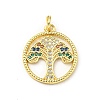 Brass Micro Pave Cubic Zirconia Pendants FIND-Z023-16G-1