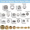 320Pcs 16 Styles Tibetan Style Alloy Beads FIND-SP0003-03-2