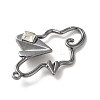 Glass Paper Plane Pendant PALLOY-K001-075B-04-3