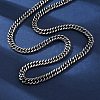 6MM 201 Stainless Steel Cuban Link Chain Necklaces NJEW-Q013-14B-4