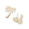 Coconut Tree Alloy Studs Earrings for Women EJEW-H309-07KCG-2