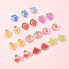 20Pcs 10 Styles Cherry/Pear/Lemon/Grape/Blueberry/Peach/Apple/Watermelon/Fruit Transparent Epoxy Resin Decoden Cabochons RESI-FS0001-93-7