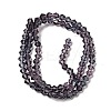 Purple Glass Bicone Beads Strands X-GLAA-S026-03-2