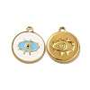 Ion Plating(IP) 304 Stainless Steel Enamel Pendants STAS-Q001-28G-2